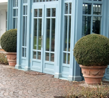 Edler klassischer Terracotta Blumentopf - Vaso Festonato Poggi Ugo